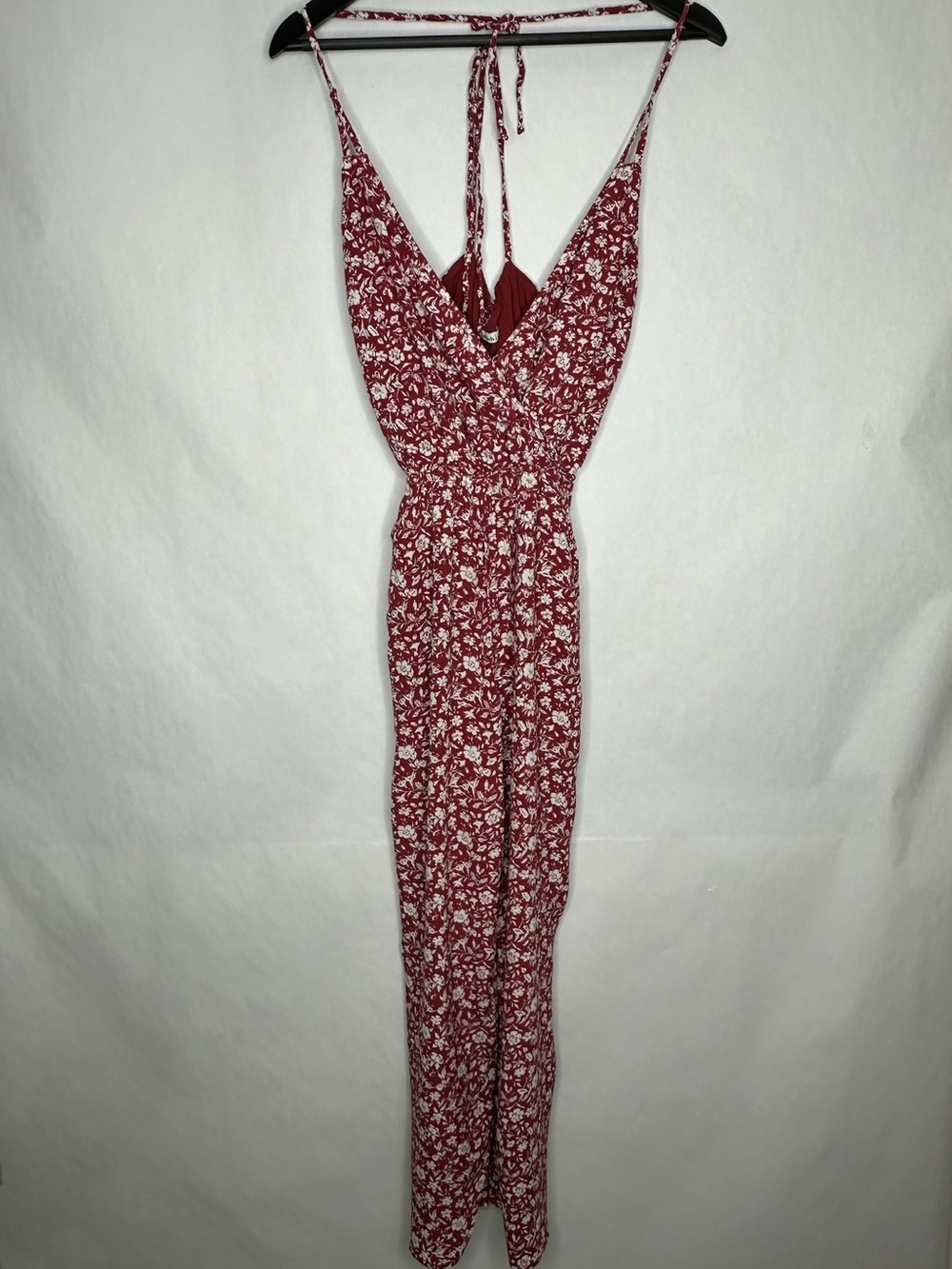 Abercrombie & Fitch Floral Halter Jumpsuit Wide Leg Romper Small Cottagecore - Picture 6 of 8